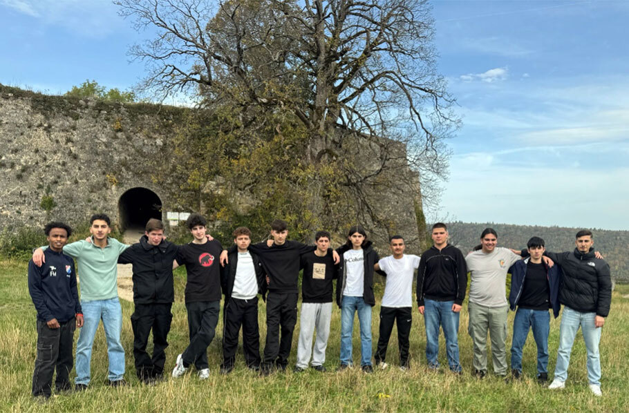 Gruppenfoto auf der Burgruine Hohen Urach